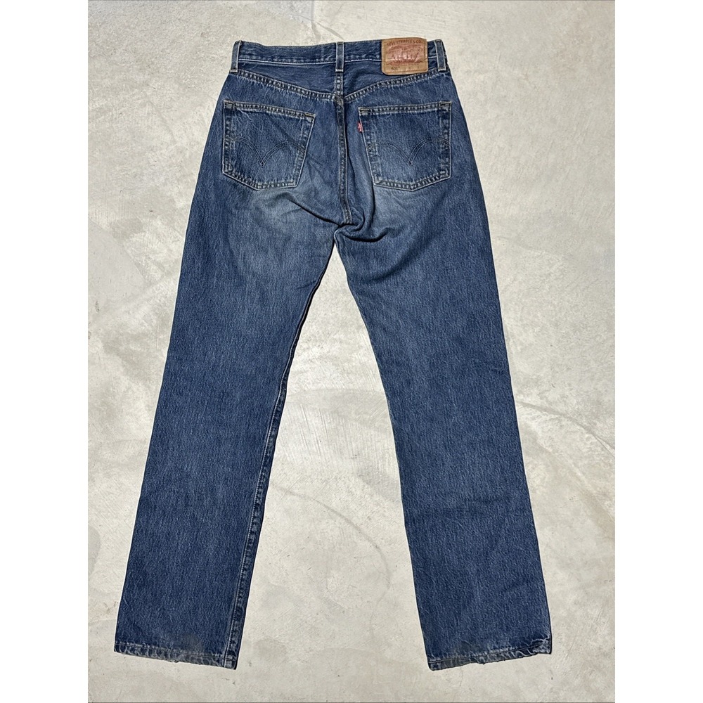 Vintage Levis 501 XX Jeans Men 29x34 Blue Denim Straight Leg Y2K 2002 Button Fly
